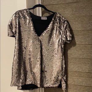 Anthropologie VanessaVirginia full sequin top